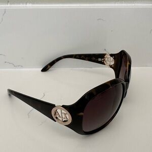 Armani Exchange Oversized Brown Tortoise Shell Sunglasses